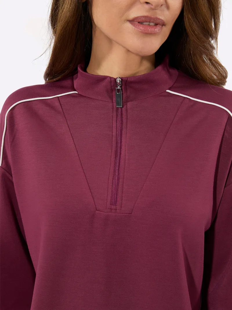 Witt Witt Sweatshirt bordeaux, Bordeaux, – Produktbild 2 von 2