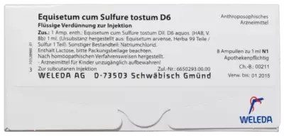 Weleda WELEDA EQUISETUM CUM Sulfure tostum D 6 Ampullen 8X1 ml Ampullen – Produktbild 1 von 1