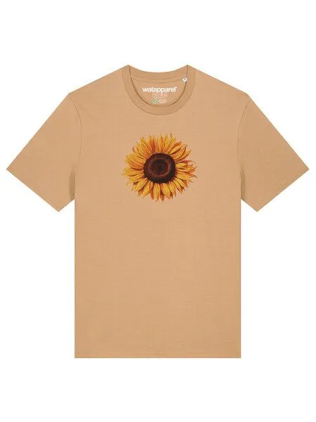 watapparel watapparel T-Shirt Unisex Sonnenblume, Latte, – Produktbild 2 von 4