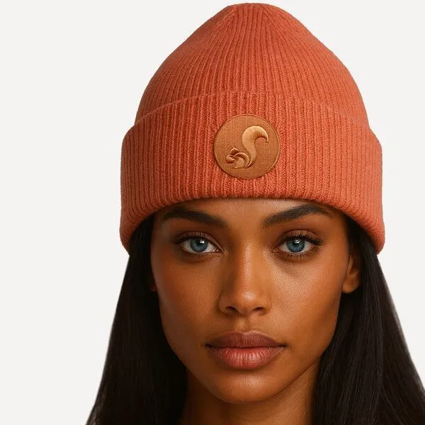 thies Vegane Mütze "thies ® Organic Beanie" aus reiner, zertifizierter Biobaumwolle, unisex, Salmon (lachs), – Produktbild 3 von 4