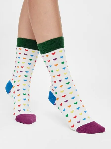 Natural Vibes Natural Vibes Herzen Socken Bio GOTS | Bunte Socken | Herren Damen Socken – Produktbild 1 von 3