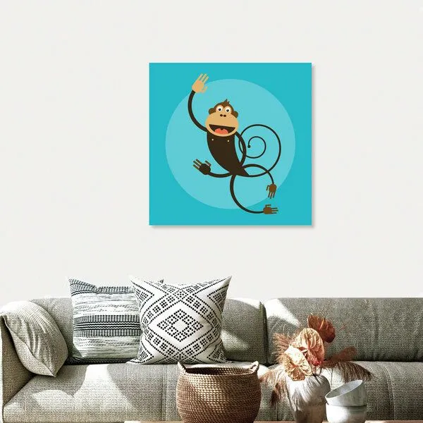 Photocircle Photocircle Poster / Leinwandbild - Kinderzimmer-Affe – Illustration für Kinder – Produktbild 4 von 4