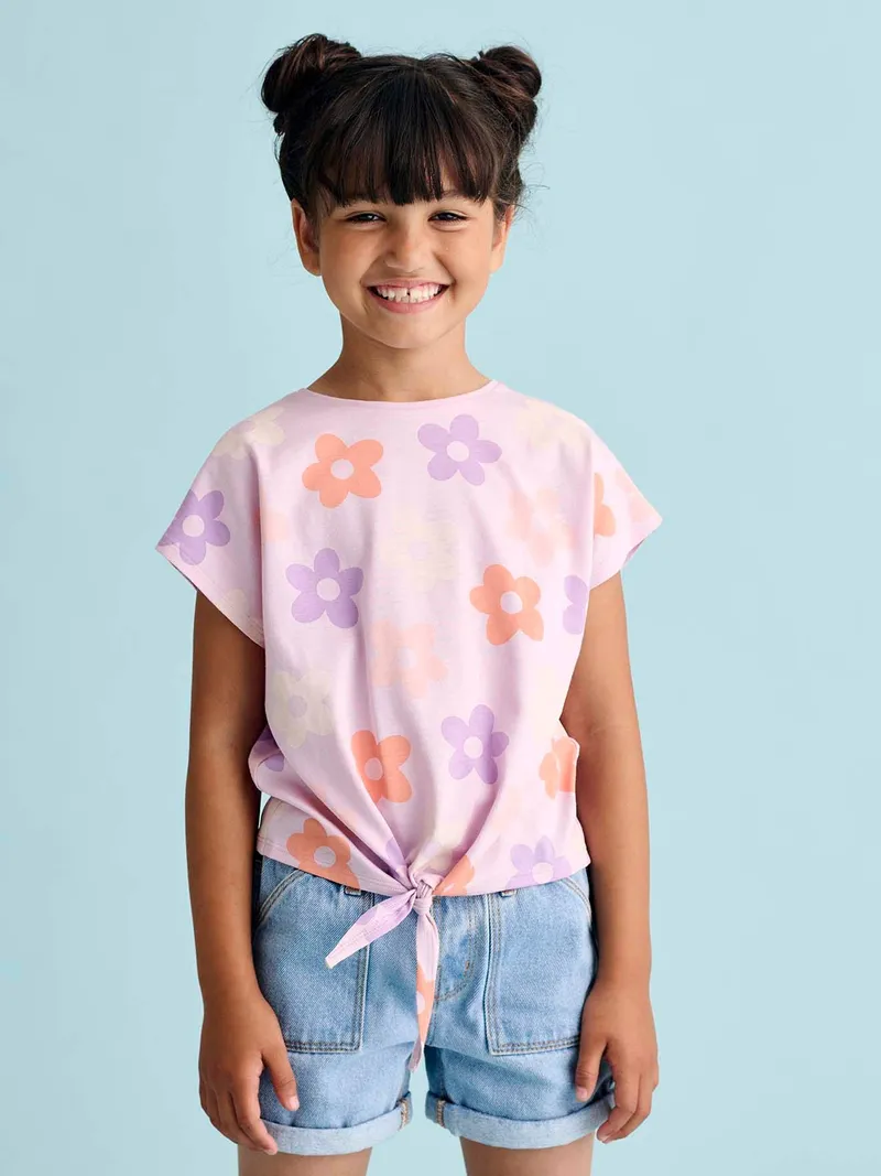 Vertbaudet Mädchen T-Shirt lavandel, Lavandel, – Produktbild 1 von 4