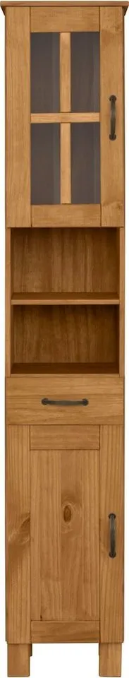 Home affaire Hochschrank Rodby FSC®-zertifiziertes Massivholz, Breite 33cm, Höhe 180cm, Beige, – Produktbild 3 von 5