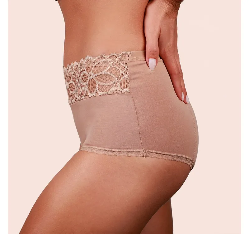 Taynie Taynie Periodenslip Deluxe extra stark - Periodenunterwäsche starke Blutung - Damen (1-St., 1er-Pack) Auslaufsichere Periodenunterwäsche / Periodenslip aus Bio Baumwolle, Orange, – Produktbild 4 von 5
