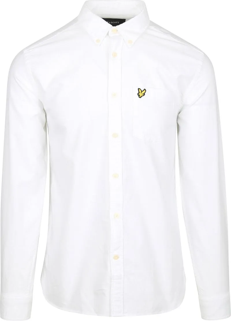 Lyle and Scott Lyle & Scott Shirt Plain Oxford White - Größe M, Weiß, – Produktbild 1 von 5