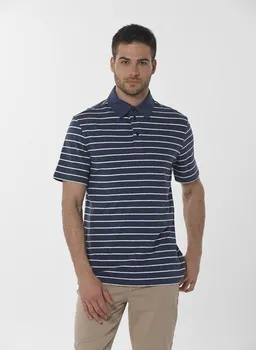ORGANICATION ORGANICATION Gestreiftes Poloshirt aus Bio-Baumwolle und Leinen – Produktbild 1 von 1
