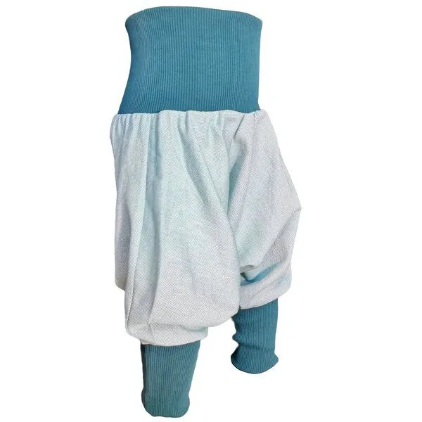 liebewicht liebewicht Feste Yogahose Sarouelhose Pumphose türkis aus Biobaumwolle Gr.56-116 – Produktbild 2 von 4