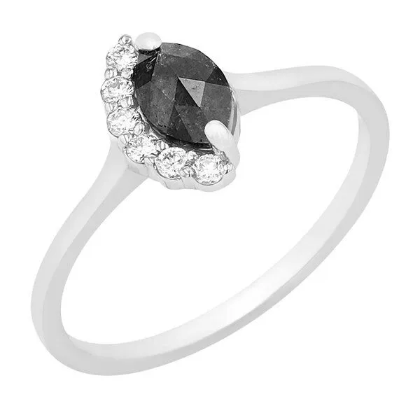 Eppi Eppi Verlobungsring mit Marquise Salt and Pepper Diamant Susi, Gelb, – Produktbild 4 von 4