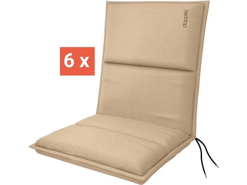 Doppler doppler Auflage "CITY" für Niederlehner, 6er-Pack, 100x48x6 cm, Polyester, sand – Produktbild 1 von 1
