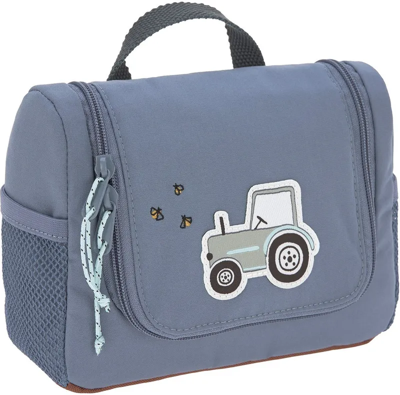 Lässig Lässig Kulturbeutel Adventure, Tractor, Mini Washbag, zum Aufhängen, PETA-approved vegan, Blau|braun, – Produktbild 2 von 5