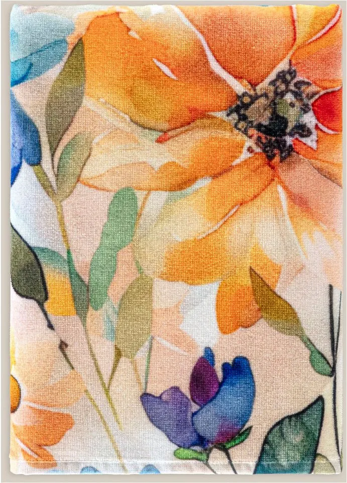 Egeria Handtuch Cosmos, Velours (2-St), 50x90 cm, Beige, – Produktbild 2 von 2
