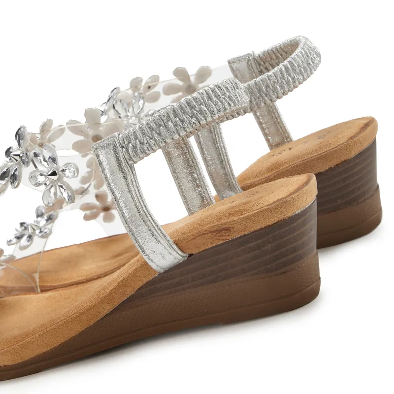 Lascana Sandalette, Silberfarben, – Produktbild 1 von 3