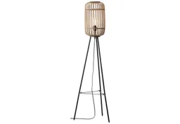 Brilliant Brilliant Stehlampe Woodrow, ohne Leuchtmittel, dreibeinige Bambus Lampe, 130 x 45 cm, E27, Boho-Stil – Produktbild 1 von 1