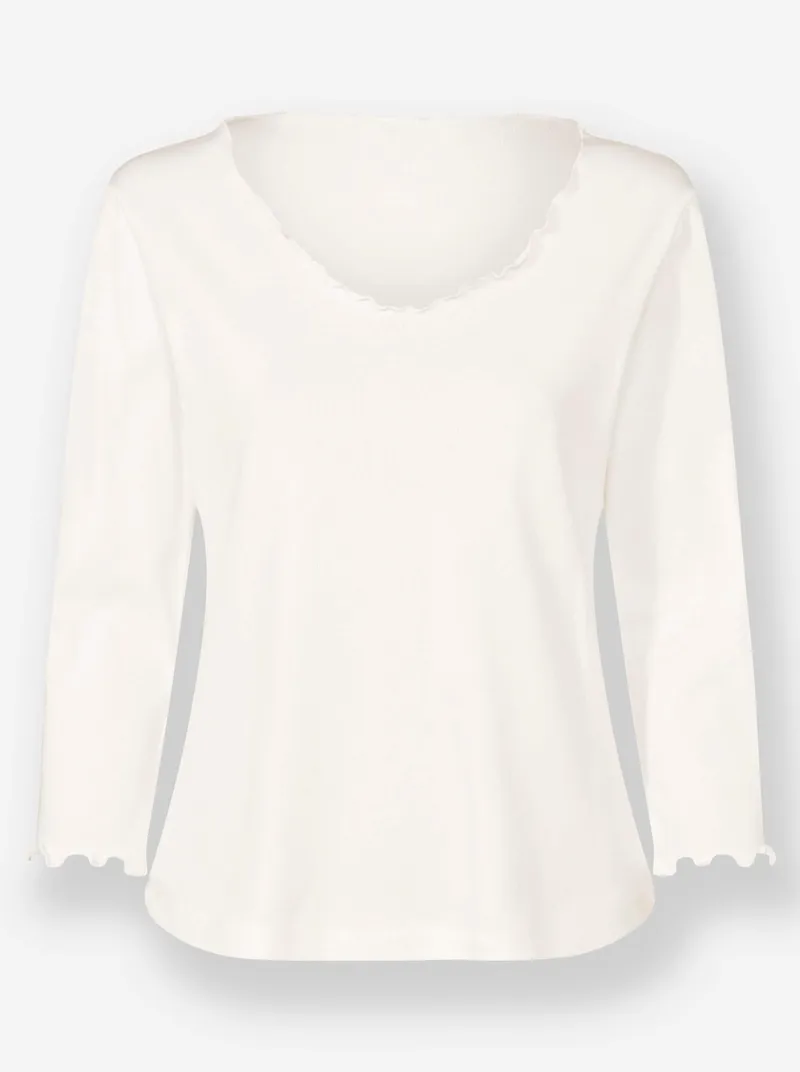 Witt V-Shirt ecru, Ecru, – Produktbild 1 von 2