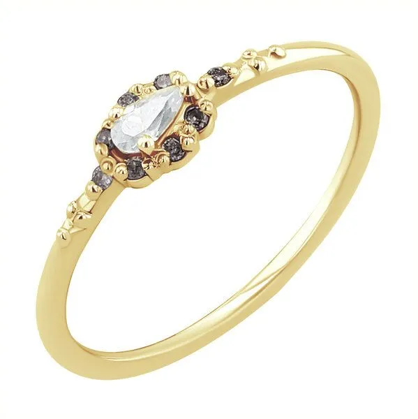 Eppi Eppi Ring mit Moissanit und Salt and Pepper Diamanten Kaylyn, Gelb, – Produktbild 2 von 4