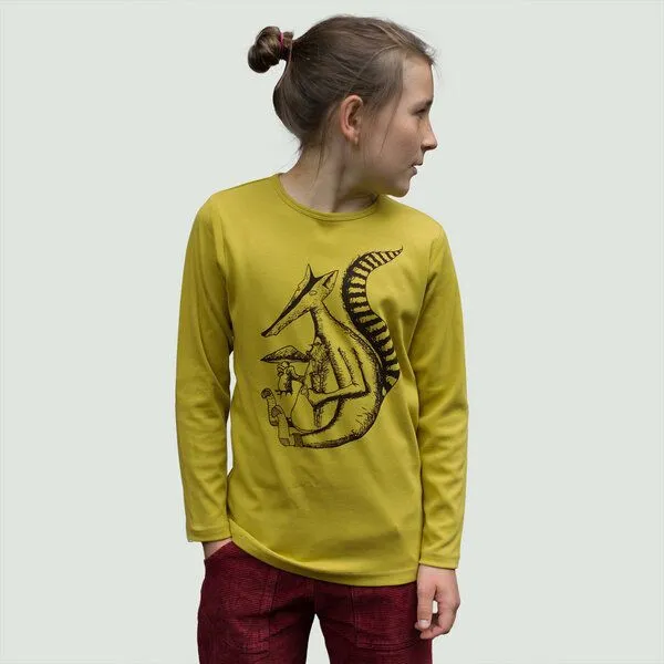 Cmig Cmig Langarmshirt für Kinder "Duchs", Antique moss (gelb), – Produktbild 2 von 4