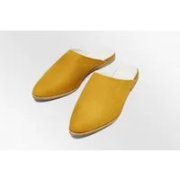 NINE TO FIVE NINE TO FIVE #clota - bequeme Pantolette aus recyceltem Canvas mit Naturlatex-Fussbett und Kork, Wild honey, – Produktbild 1 von 1
