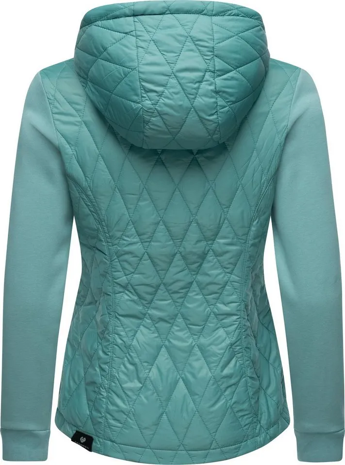 ragwear ragwear Outdoorjacke Lucinda Steppjacke aus modernem Materialmix mit Kapuze, Grün, – Produktbild 4 von 5