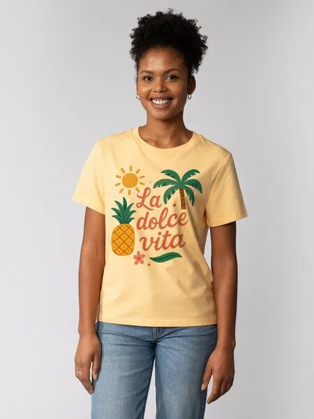 watapparel watapparel T-Shirt Frauen La dolce vita, Nispero, – Produktbild 1 von 4