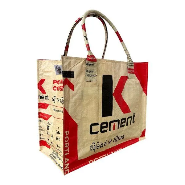 Beadbags Beadbags Einkaufstasche Ri94 recycelter Reissack, Rot (cement rot), – Produktbild 2 von 3