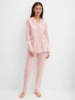 CALIDA CALIDA Schlafanzug Night Lovers (2 tlg) Knopfleiste, Pure Cotton, Interlock-Qualität, Langarm – Produktbild 1 von 1