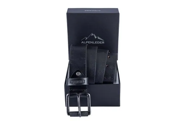 Alpenleder Alpenleder Gürtel ZOLLSTOCK, Ebenholz, – Produktbild 2 von 4