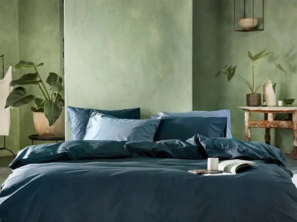 Yumeko Yumeko Kissenbezug aus Perkal 300TC, Navy, – Produktbild 1 von 4