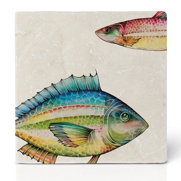 LIGARTI LIGARTI Fliesenuntersetzer – Fischduo Rubin nah – Produktbild 1 von 1