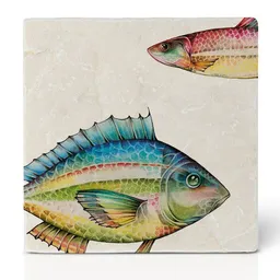 LIGARTI LIGARTI Fliesenuntersetzer – Fischduo Rubin nah – Produktbild 1 von 1
