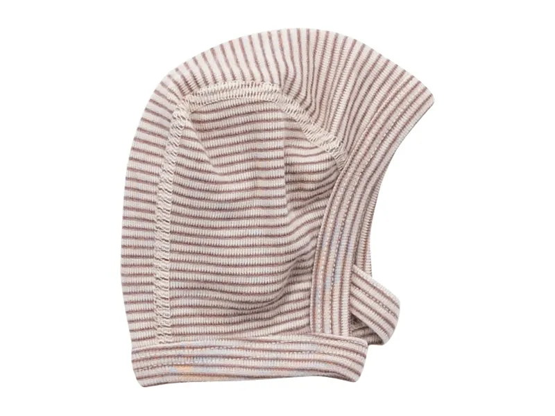 Lilano Lilano Erstlingsmütze Wolle Seide mauve-geringelt Gr.62, Rosa, – Produktbild 1 von 1