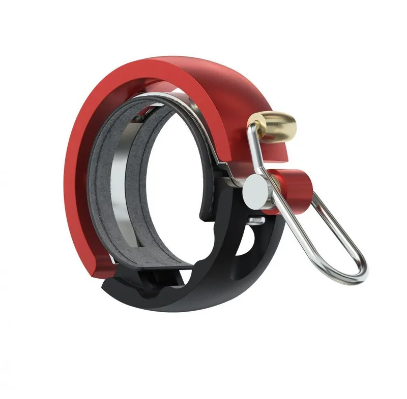 Knog Knog Fahrradklingel Oi Luxe groß 23.8 - 31.8mm schwarz rot – Produktbild 1 von 2