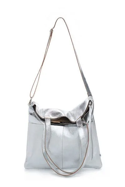 ELEKTROPULLI Ledertasche MARA von ElektroPulli, Silber, – Produktbild 1 von 4