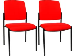 Topstar Topstar Besprechungsstuhl "BtoB 10" Rücken gepolstert, 2 Stk. rot – Produktbild 1 von 1