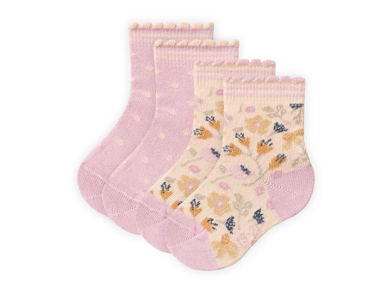 People Wear Organic People Wear Organic 2er-Pack Socken malve mix Gr. 25-27, Rosa, – Produktbild 1 von 2