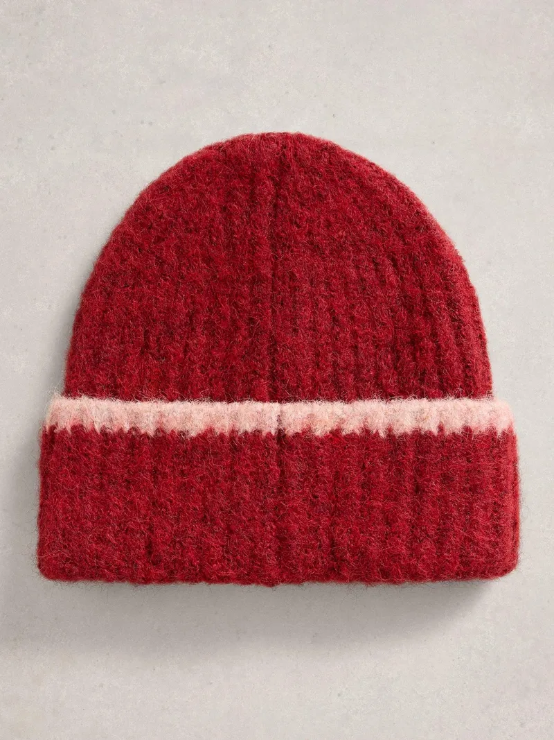 White Stuff Strickmütze Emma - Einheitsgröße, Dunkelrot, – Produktbild 2 von 2