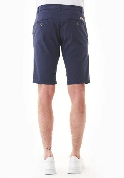 ORGANICATION ORGANICATION Slim-Fit Chino-Shorts aus Bio-Baumwolle, Navy, – Produktbild 4 von 4