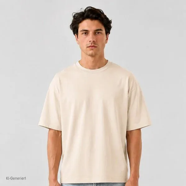 Ethnotek Ethnotek Heavyweight Organic Cotton Oversized T-Shirt, Sand - dune, – Produktbild 4 von 4