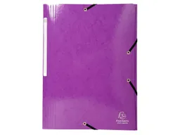Exacompta 25 Exacompta Sammelmappen "Iderama", 425 g/m², DIN A4, Gummizug, 3 Klappen, violett – Produktbild 1 von 1