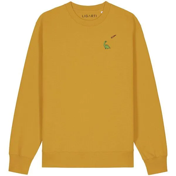 LIGARTI Bestickter Pullover – Charlie der Dino – LIGARTI Tiermanufaktur, Senfgelb, – Produktbild 1 von 3