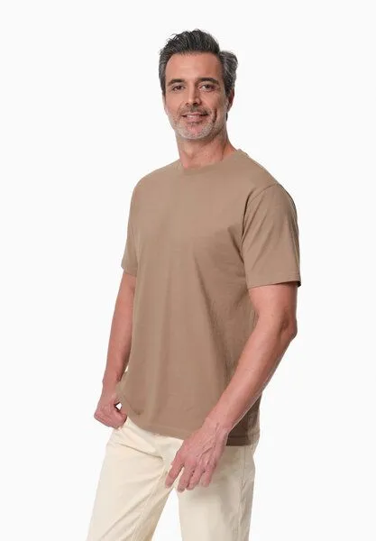 ORGANICATION ORGANICATION TAYLANN | Basic T-Shirt aus Bio-Baumwolle, Gravel, – Produktbild 3 von 3