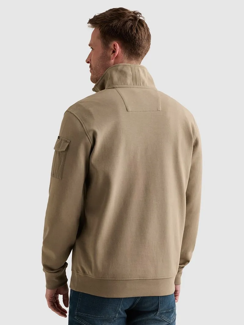 PME Legend PME Legend Half Zip Sweater Overland Trek - Größe M, Khaki, – Produktbild 5 von 5