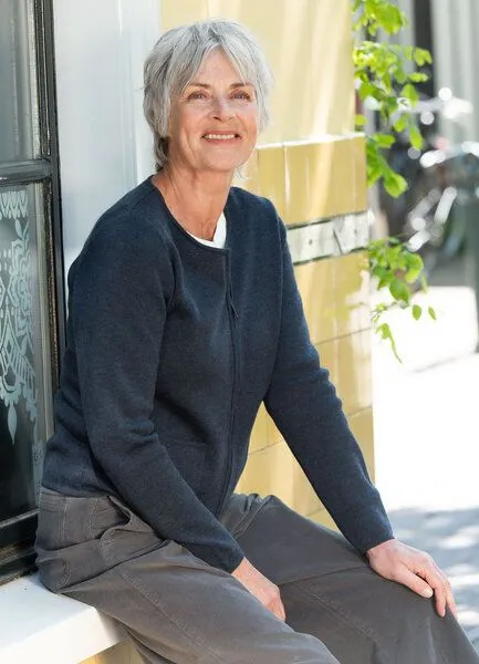 Heidekönigin Heidekönigin Strickjacke mit Reißverschluss, Marine, – Produktbild 1 von 3
