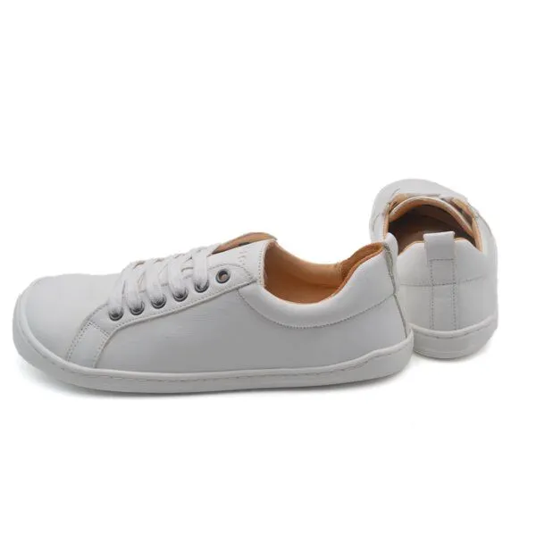 Pololo Pololo Barfuß Sneaker für Erwachsene, chromfrei gegerbtes Leder, Weiß, – Produktbild 2 von 4