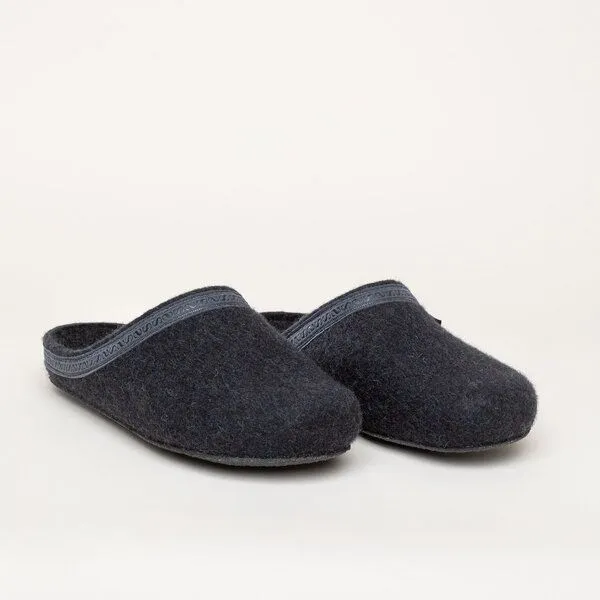 Stegmann Stegmann Filzpantoffel 127 aus 100% Merino-Wolle für Damen & Herren mit Kork Sohle, Graphite, – Produktbild 1 von 4
