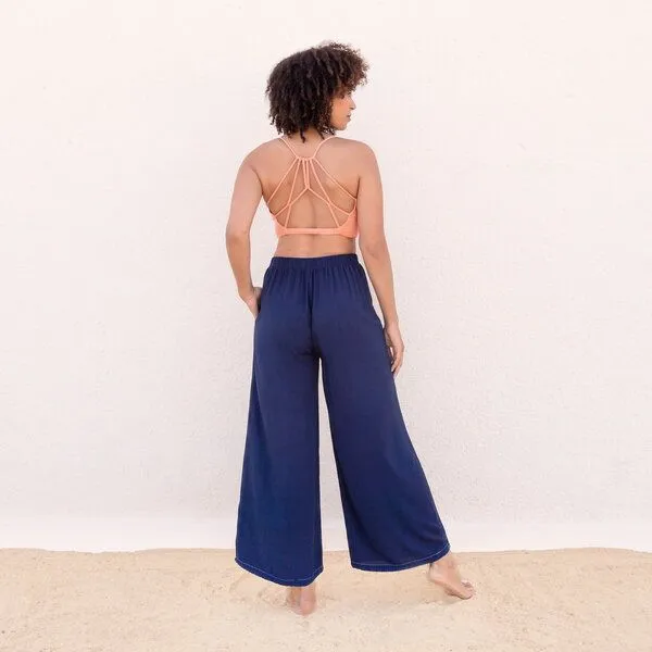 Jaya Jaya CAROLINA - Damen - Bra für Yoga aus Biobaumwolle, Melon/orange, – Produktbild 3 von 4