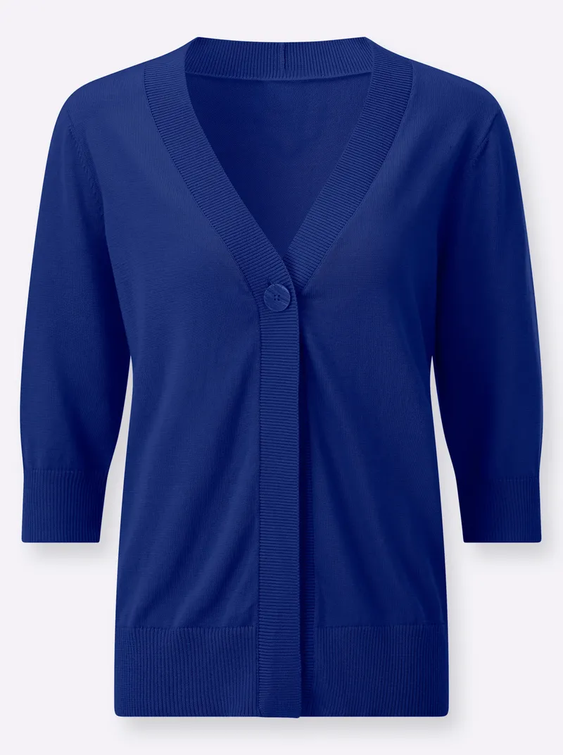 Witt Feinstrickjacke, Royalblau, – Produktbild 1 von 2