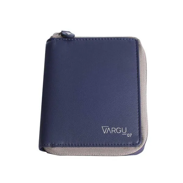 Vargu Vargu Echtleder Geldbörse WENS 1-A, Purple - grey, – Produktbild 4 von 4