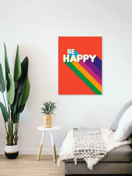 Photocircle Photocircle Poster / Leinwandbild - Be Happy – Produktbild 4 von 4