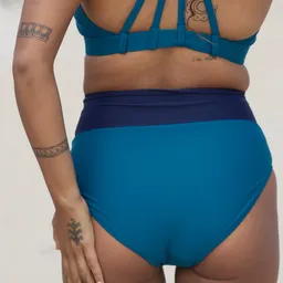 Inaska Inaska Damen vegan Bikiniunterteil Soft High Waist Feel Petrol/ Dunkelblau – Produktbild 1 von 1